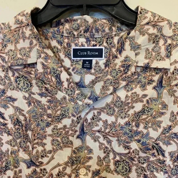 Mens Club Room Silk Blend Button Down M NWT - B5 - Picture 3 of 5